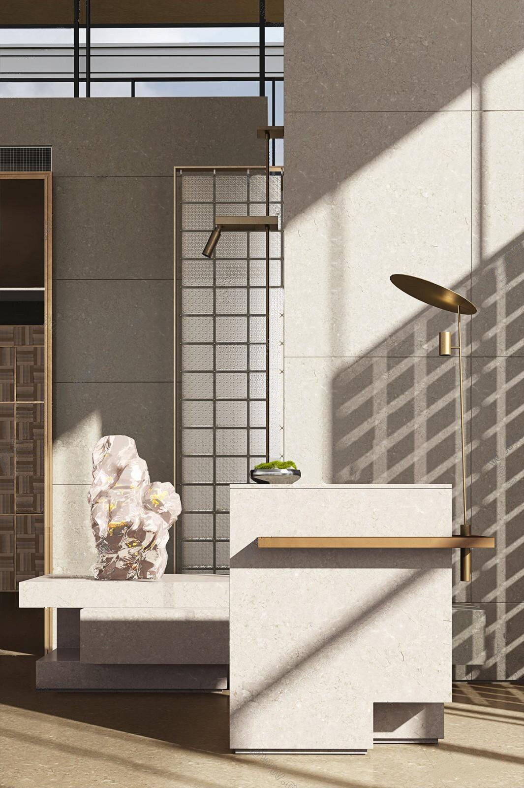 Modern Front Desk Reception - HOTEL INTERIOR | CGmodelX