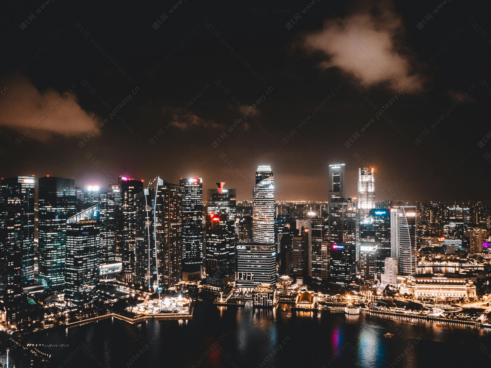 城市夜景外景3D贴图下载[ID:108951854]_建e贴图